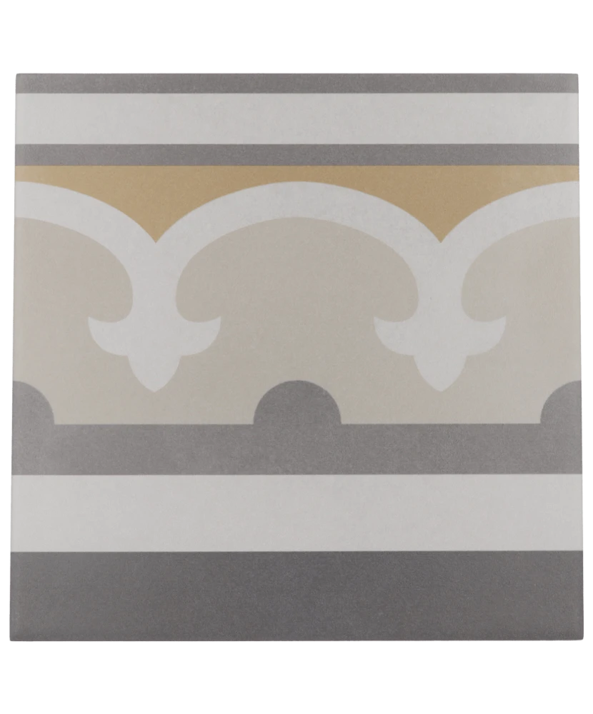 Carrelage Caprice Burgundy Border 20x20 cm - vue de face du carreau