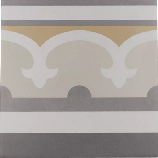 Carrelage Caprice Burgundy Border 20x20 cm - vue de face du carreau