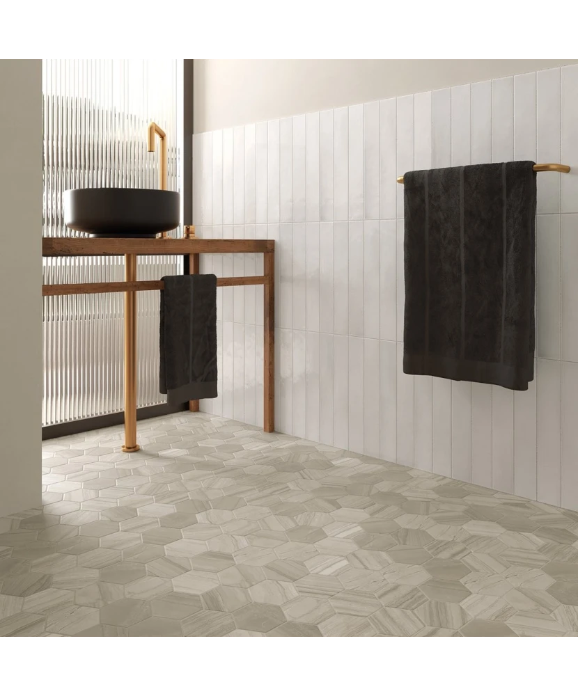Carrelage Lithos Beige 11,6x10,1 cm - vue d’ambiance