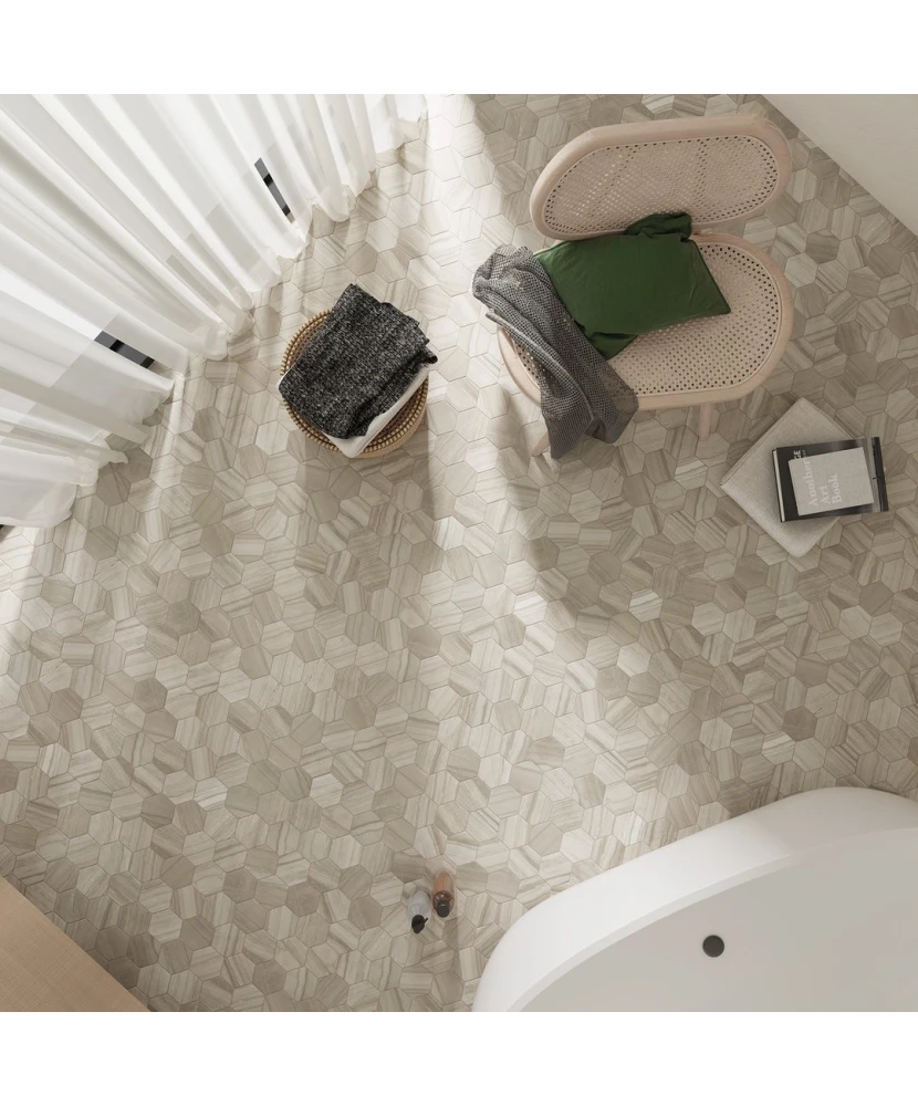 Carrelage Lithos Beige 11,6x10,1 cm - vue d’ambiance 3