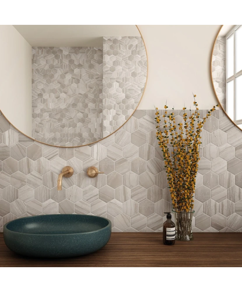 Carrelage Lithos Beige 11,6x10,1 cm - vue d’ambiance 4