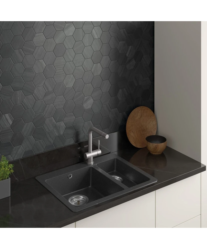 Carrelage Lithos Dark 11,6x10,1 cm - vue d’ambiance 2