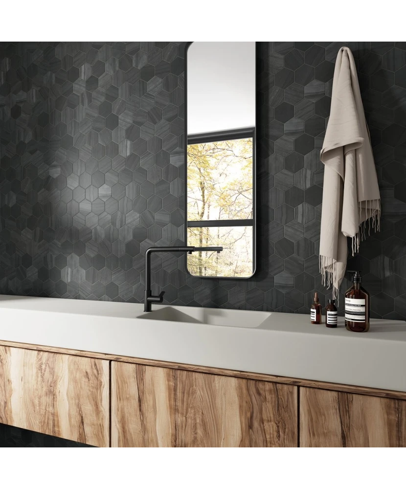 Carrelage Lithos Dark 11,6x10,1 cm - vue d’ambiance 4