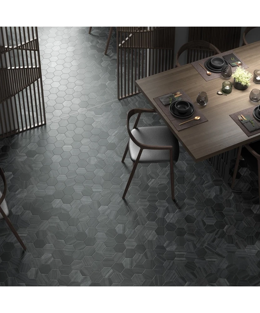 Carrelage Lithos Dark 11,6x10,1 cm - vue d’ambiance 9