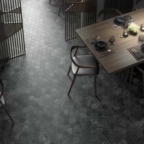 Carrelage Lithos Dark 11,6x10,1 cm - vue d’ambiance 9