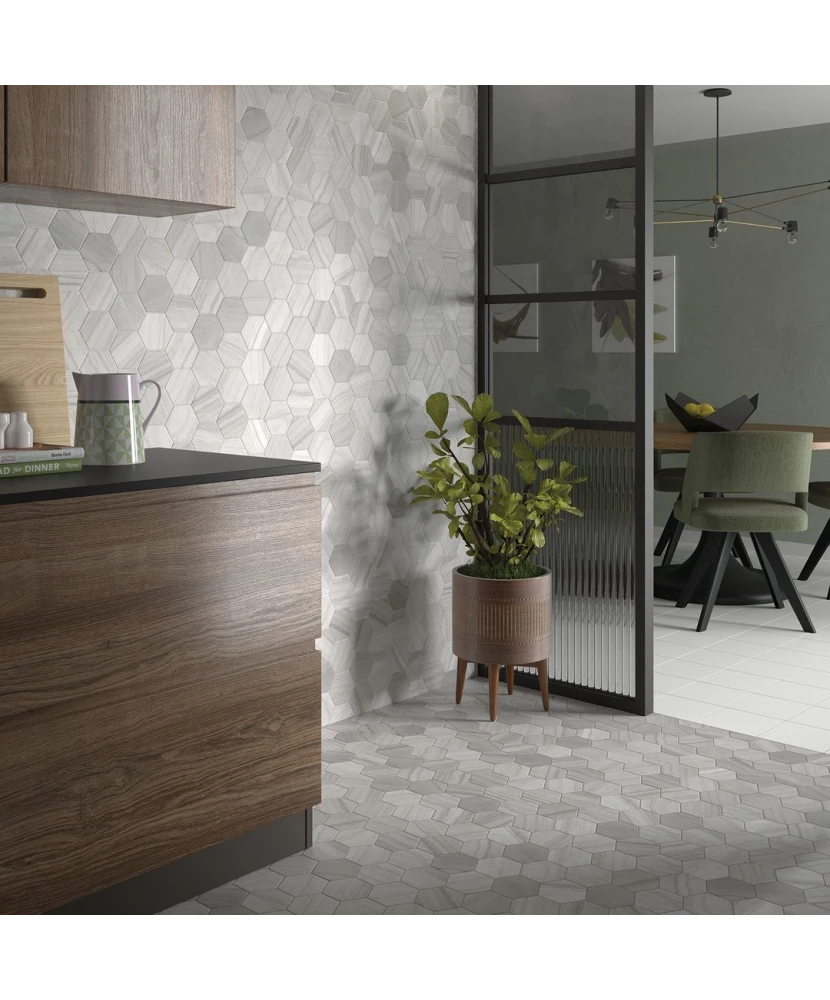 Carrelage Lithos Grey 11,6x10,1 cm - vue d’ambiance 2