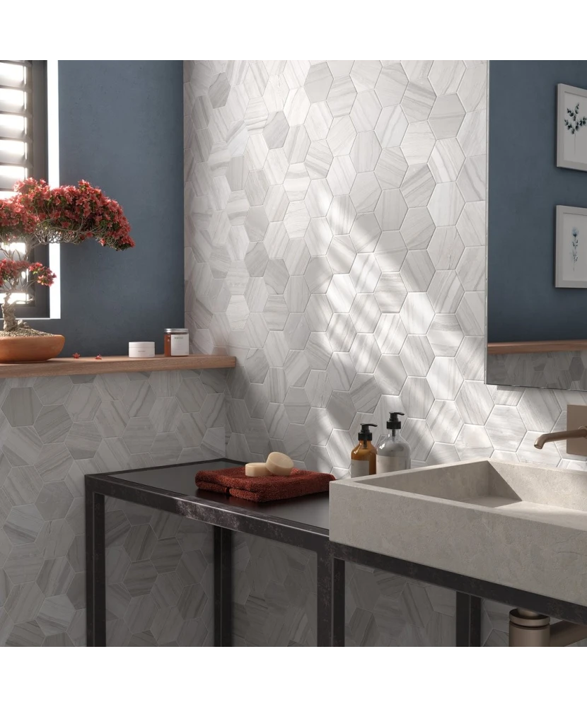 Carrelage Lithos Grey 11,6x10,1 cm - vue d’ambiance 4