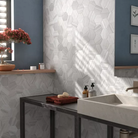 Carrelage Lithos Grey 11,6x10,1 cm - vue d’ambiance 4