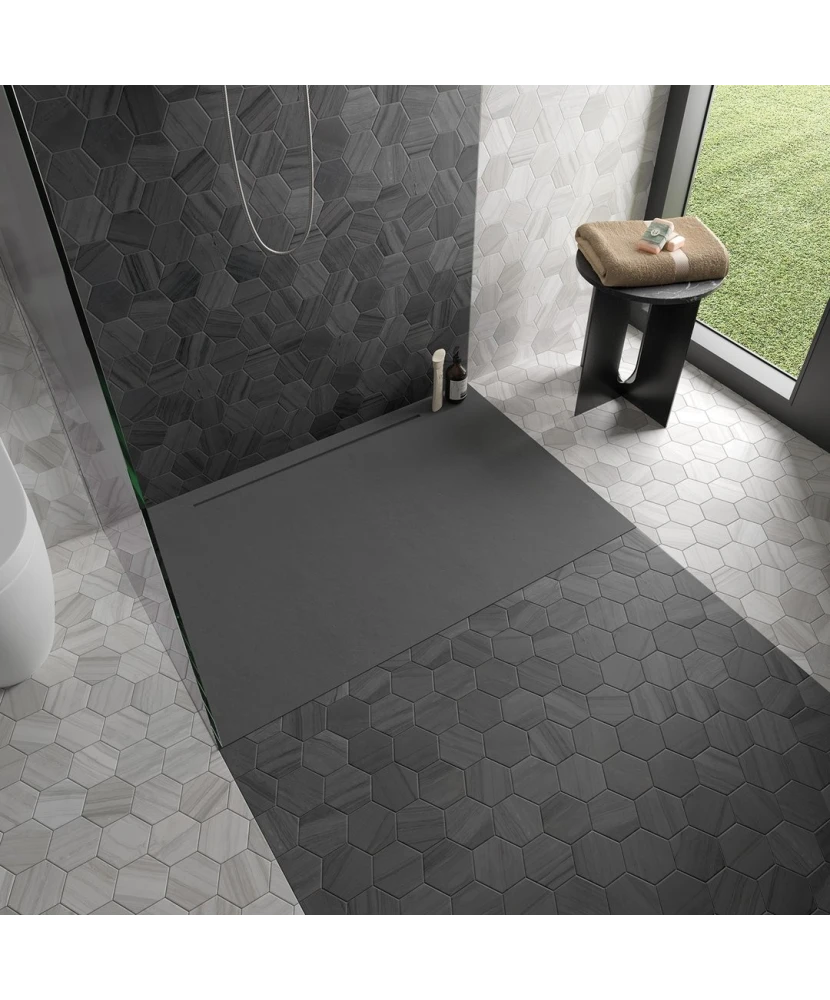 Carrelage Lithos Grey 11,6x10,1 cm - vue d’ambiance 7