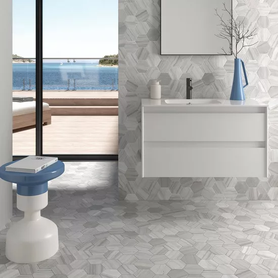 Carrelage Lithos Grey 11,6x10,1 cm - vue d’ambiance 8