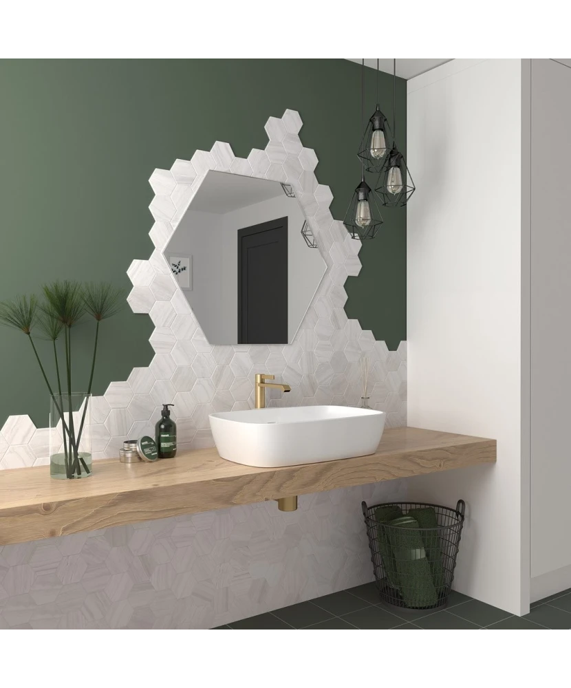 Carrelage Lithos White 11,6x10,1 cm - vue d’ambiance 5