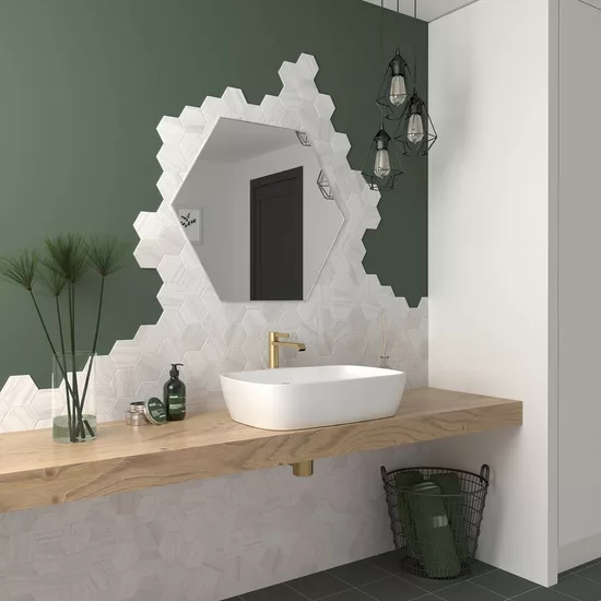 Carrelage Lithos White 11,6x10,1 cm - vue d’ambiance 5