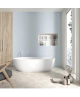 Carrelage Costa Nova Baby Blue Mat 5x20 cm - vue d’ambiance