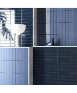 Carrelage Costa Nova Banyan Blue Mat 5x20 cm - vue d’ambiance