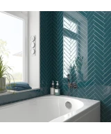 Carrelage Costa Nova Glacier 5x20 cm - posé en salle de bain