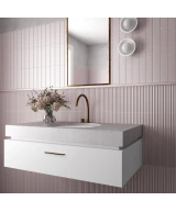 Carrelage Costa Nova Pink Stony Mat 5x20 cm - vue d’ambiance 3