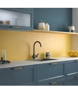 Carrelage Costa Nova Yellow Mat 5x20 cm - posé en cuisine