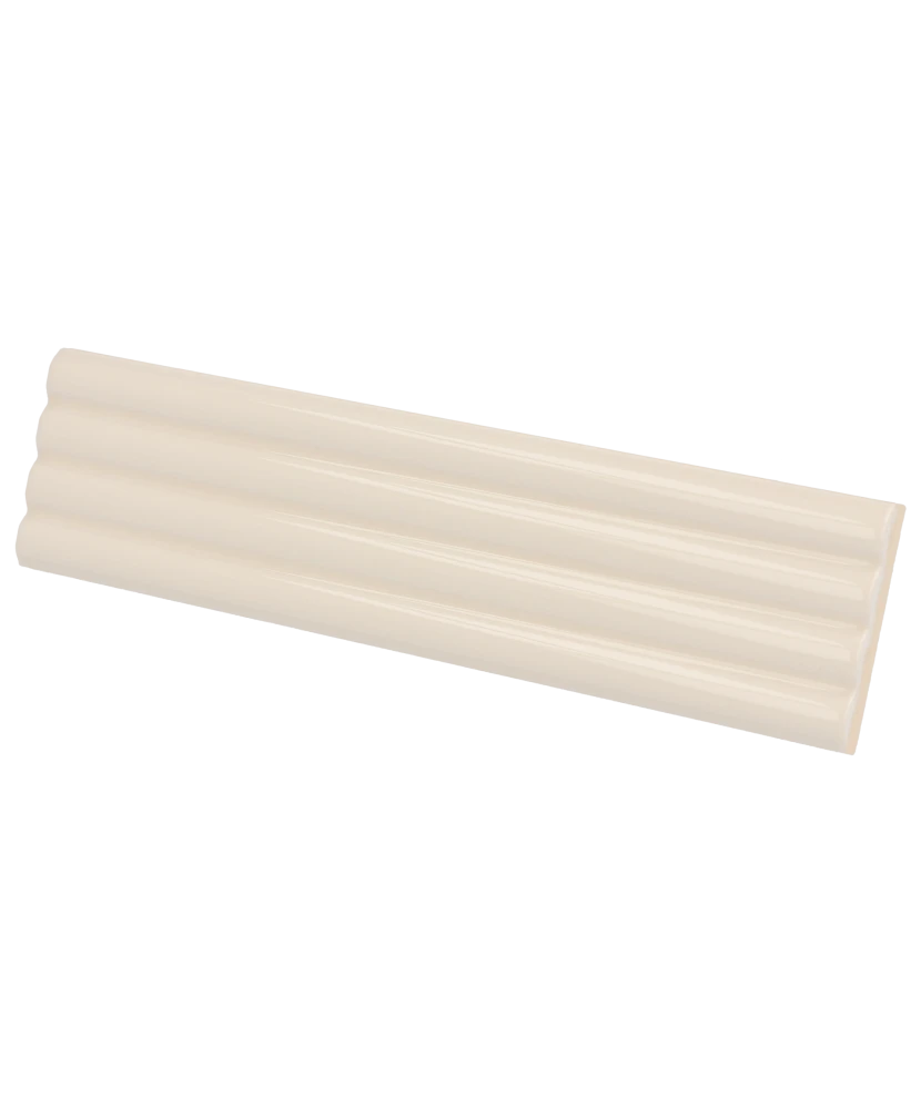 Carrelage Onda Beige Pale 5x20 cm - vue latérale du carreau