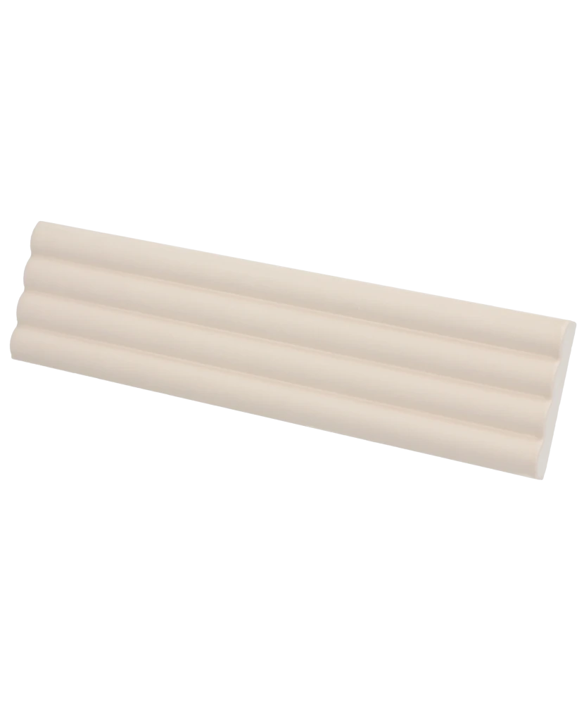Carrelage Onda Beige Pale Mat 5x20 cm - vue latérale du carreau