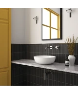 Carrelage Onda Black 5x20 cm - vue d’ambiance