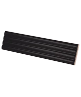 Carrelage Onda Black Mat 5x20 cm - vue latérale du carreau