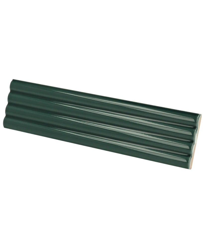 Carrelage Onda Laurel Green 5x20 cm - vue latérale du carreau