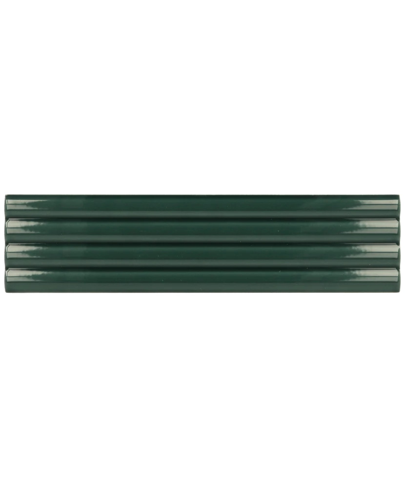 Carrelage Onda Laurel Green 5x20 cm - vue de face du carreau