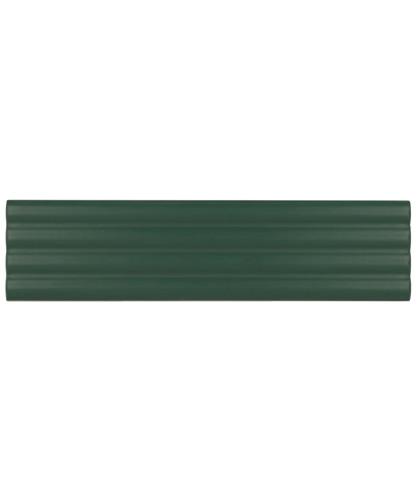 Carrelage Onda Laurel Green Mat 5x20 cm - vue de face du carreau