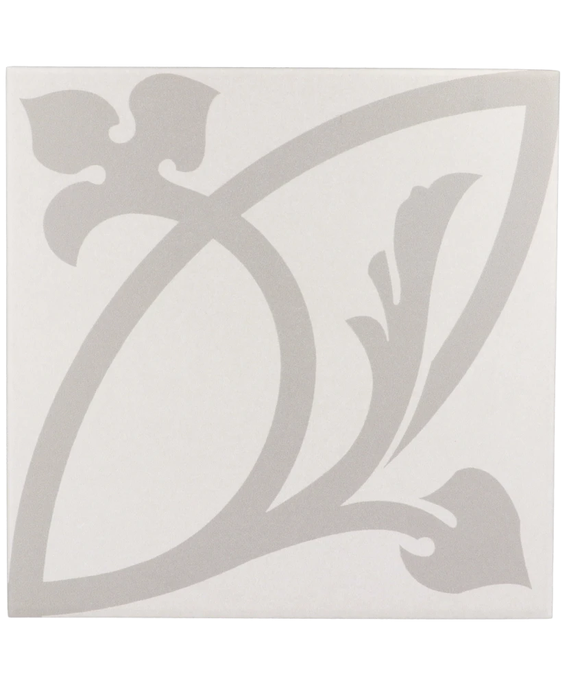 Carrelage Caprice Liberty White 20x20 cm - vue de face du carreau