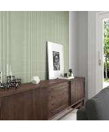 Carrelage Onda Tansy Green Mat 5x20 cm - vue d’ambiance