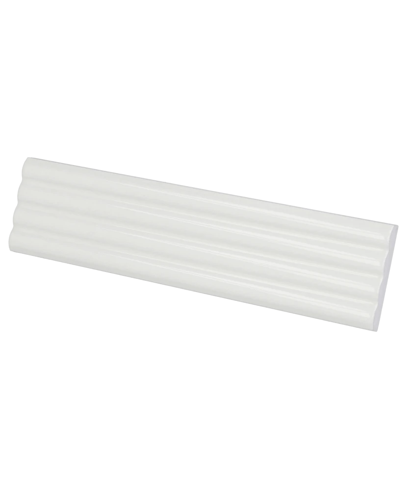 Carrelage Onda White 5x20 cm - vue latérale du carreau