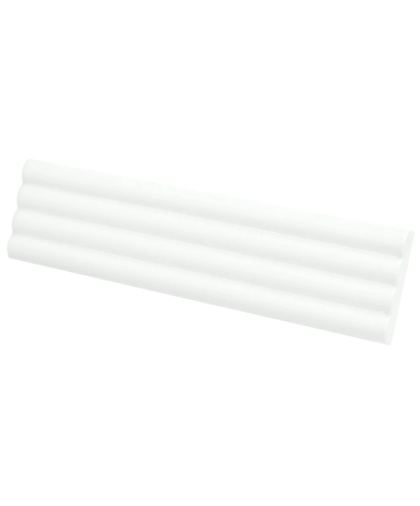 Carrelage Onda White Mat 5x20 cm - vue latérale du carreau