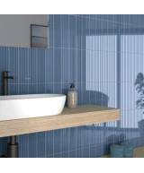 Carrelage Praia Banyan Blue 5x20 cm - vue d’ambiance