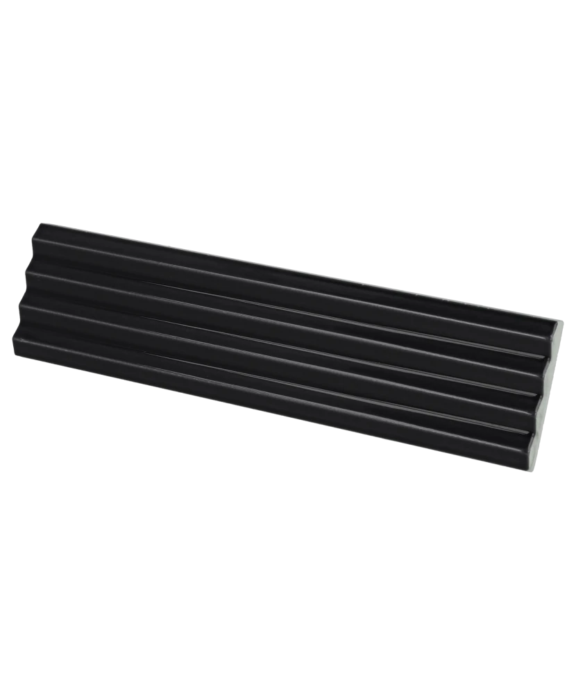 Carrelage Praia Black 5x20 cm - vue latérale du carreau