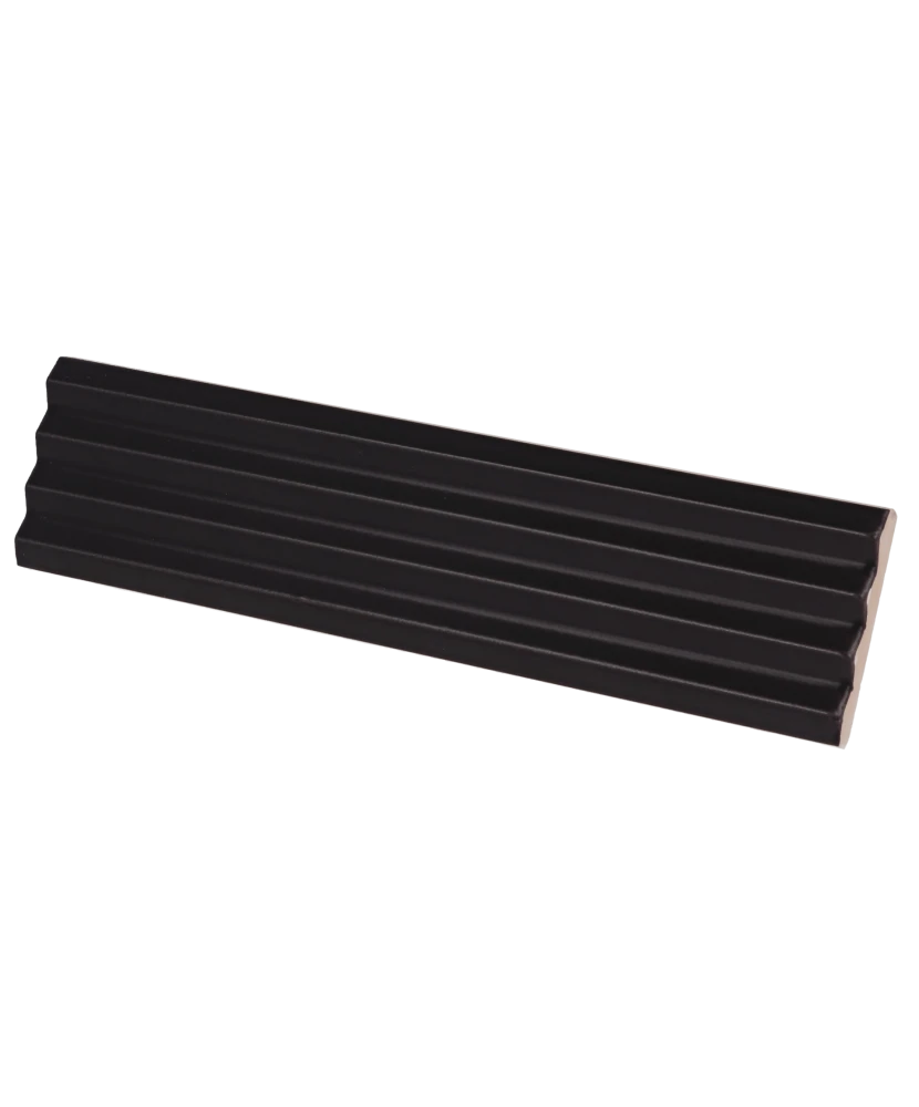 Carrelage Praia Black Mat 5x20 cm - vue latérale du carreau