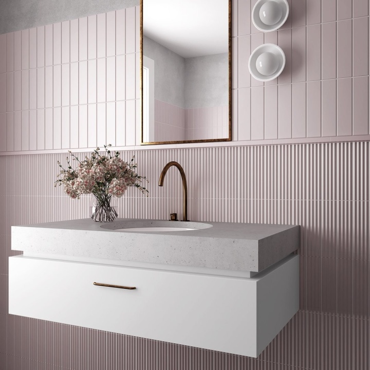 Praia Pink Stony Matt 5x20 cm - carrelage NAIS - image 3