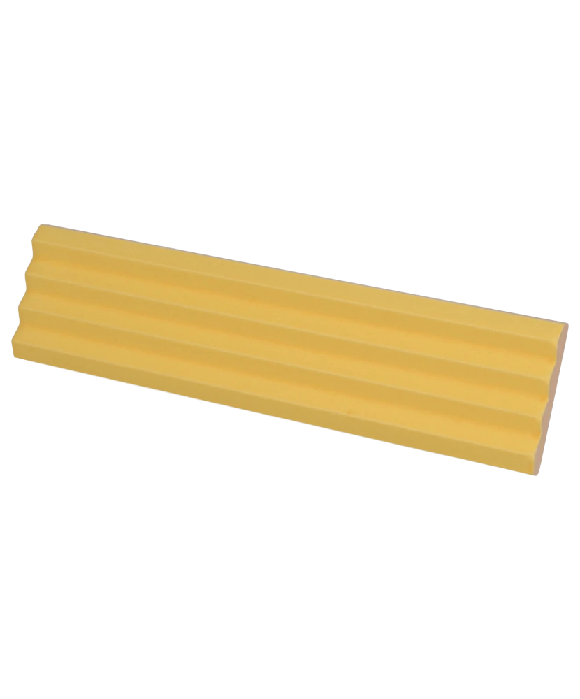 Carrelage Praia Yellow Mat 5x20 cm - vue latérale du carreau