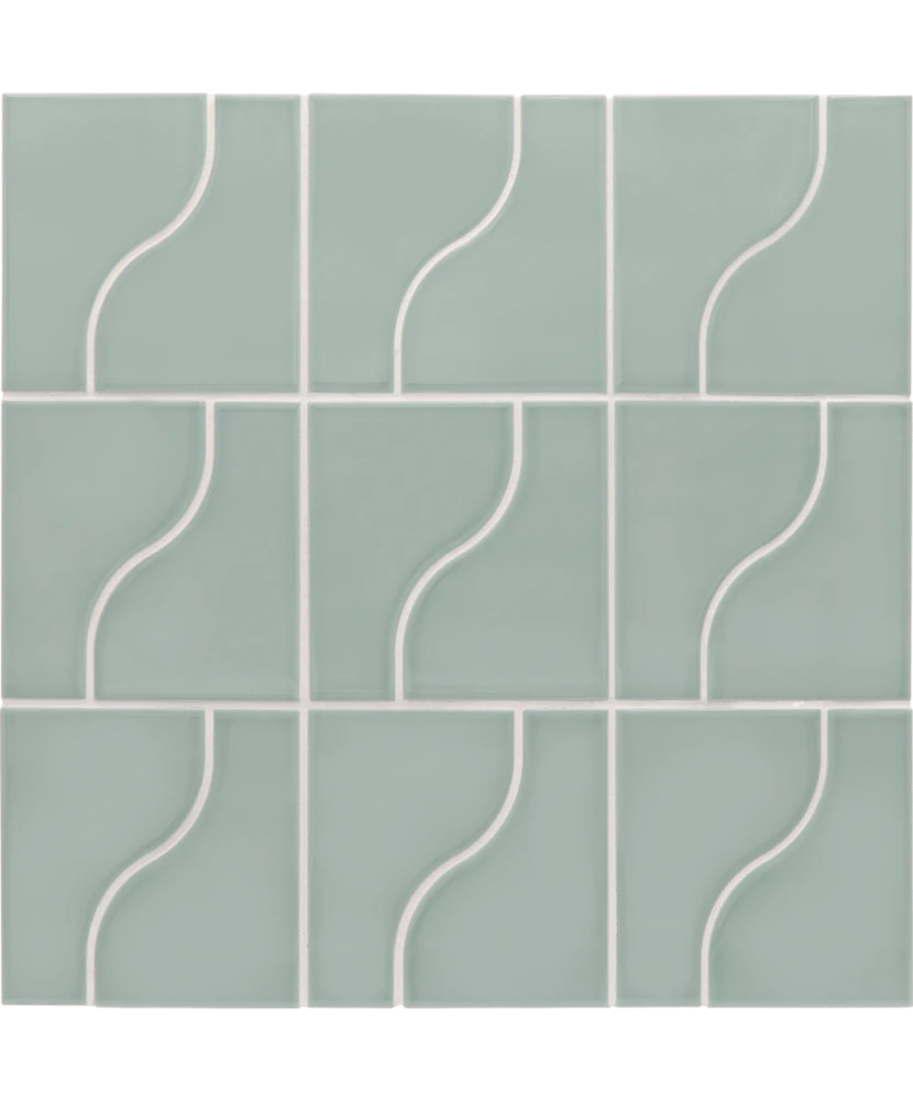 Carrelage Curve Aquarium 8,3x12 cm - panneau de carreaux
