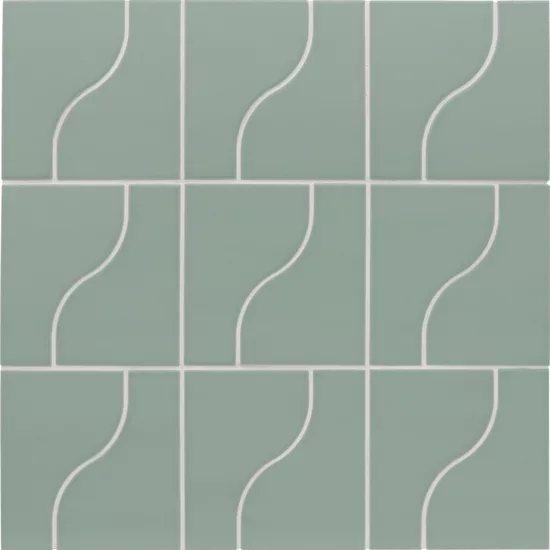 Carrelage Curve Aquarium Mat 8,3x12 cm - panneau de carreaux