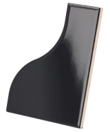 Carrelage Curve Black 8,3x12 cm - vue latérale du carreau