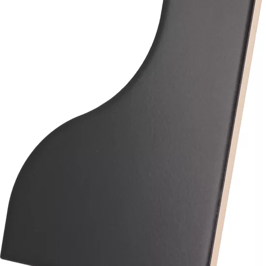 Carrelage Curve Black Mat 8,3x12 cm - vue latérale du carreau