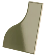 Carrelage Curve Garden Green 8,3x12 cm - vue latérale du carreau
