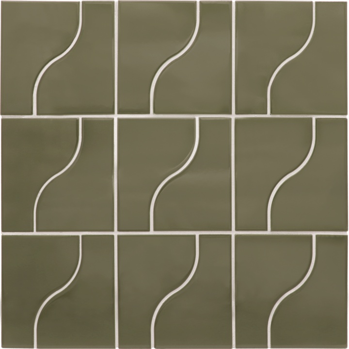 Curve Garden Green 8.3x12 cm - carrelage NAIS - image 2