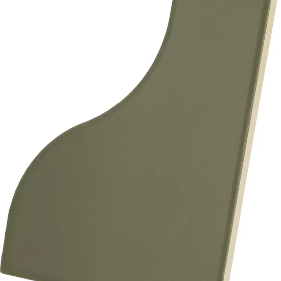 Carrelage Curve Garden Green Mat 8,3x12 cm - vue latérale du carreau