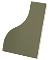 Carrelage Curve Garden Green Mat 8,3x12 cm - vue latérale du carreau
