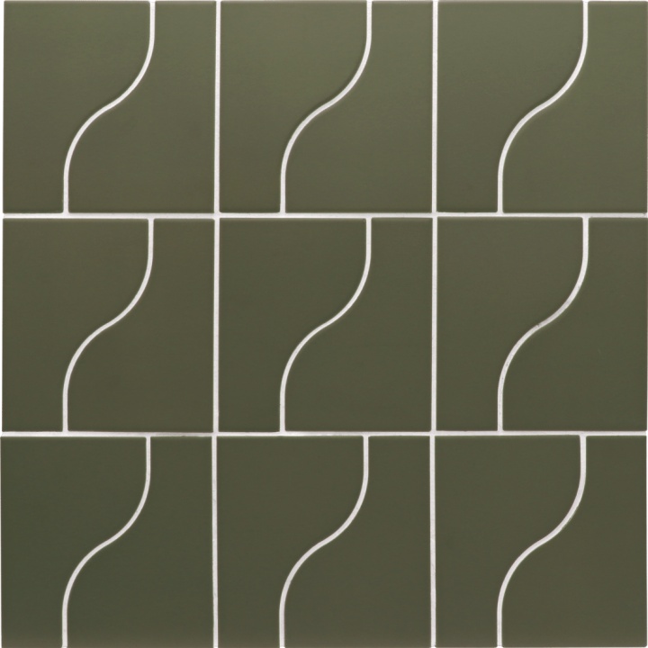 Curve Garden Green Matt 8.3x12 cm - carrelage NAIS - image 2