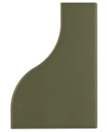Carrelage Curve Garden Green Mat 8,3x12 cm - vue de face du carreau