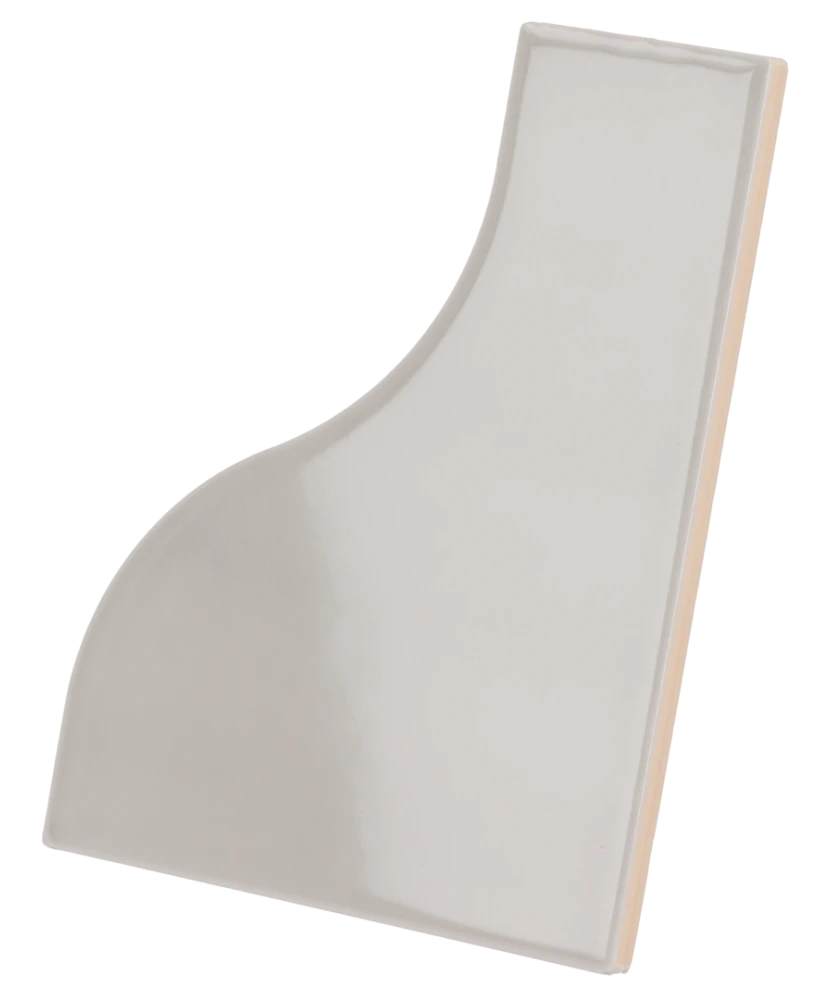 Carrelage Curve Grey 8,3x12 cm - vue latérale du carreau