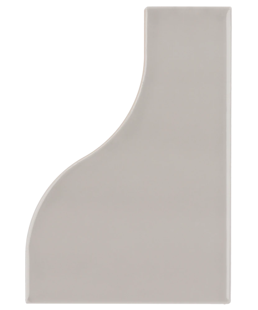 Carrelage Curve Grey 8,3x12 cm - vue de face du carreau
