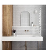 Carrelage Curve Grey 8,3x12 cm - posé en salle de bain